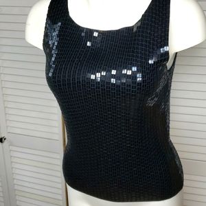 Ann Taylor sequin over silk tank top